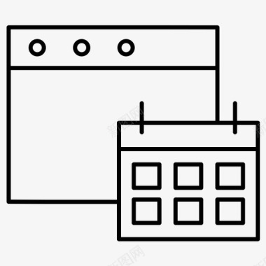 风景日历网站日历互联网图标图标
