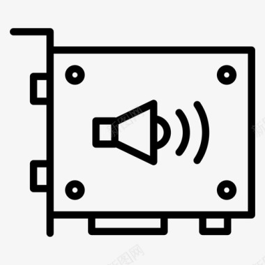 处理器硬件图标声卡硬件41线性图标图标