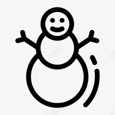 雪人圣诞快乐图标图标