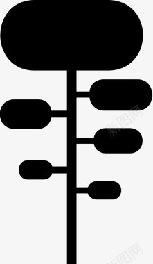 森林美景树森林树叶图标图标