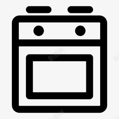 厨房炉灶电器烹饪图标图标