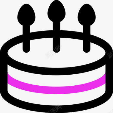 生日蛋糕生日蛋糕生日108双色调图标图标