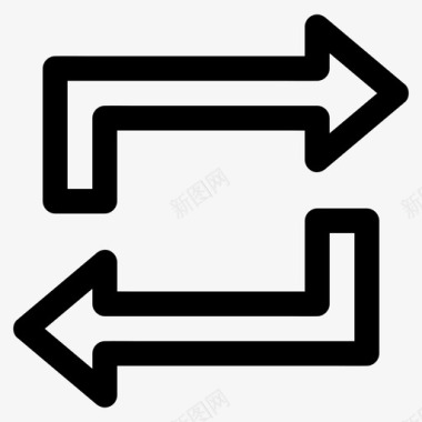 红色小图标重复箭头循环图标图标