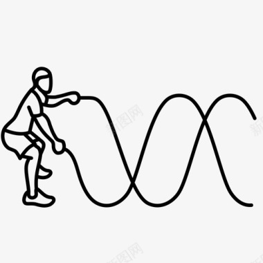 绳战斗绳挑战竞争图标图标