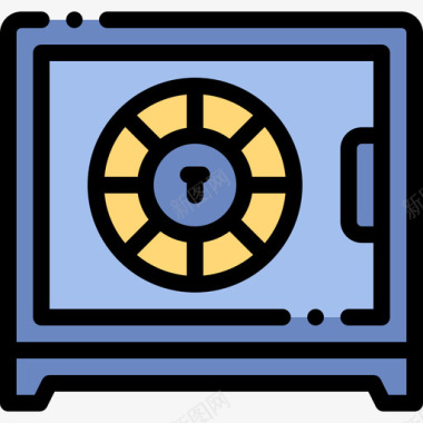 频率调查保险箱犯罪调查37线性颜色图标图标