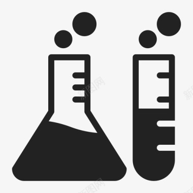 科学喝水实验化学实验室图标图标