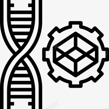 五一建模生物学三维建模线性图标图标