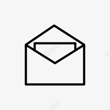 电子邮件邮件简单线条图标图标