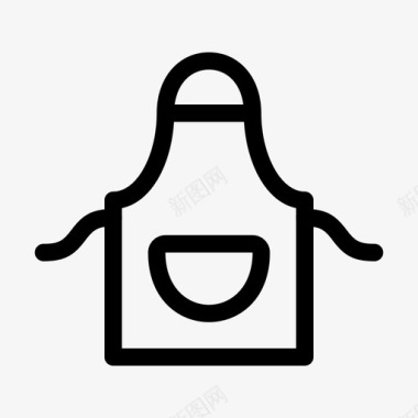 围裙厨师服装图标图标