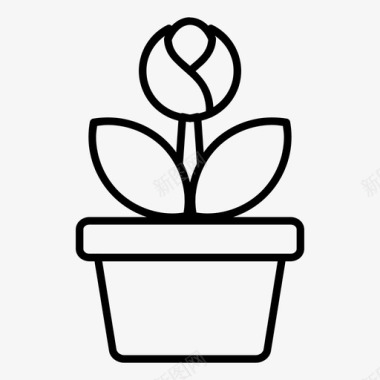 花兰花植物图标图标