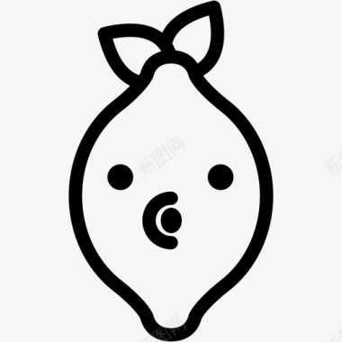 西柚柠檬吹表情情绪图标图标
