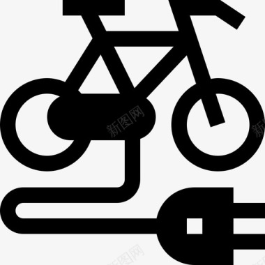 电动自行车可持续能源28填充图标图标