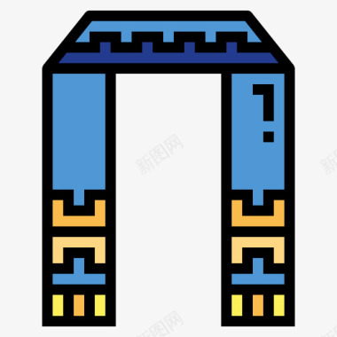 加厚围巾围巾足球80线性颜色图标图标