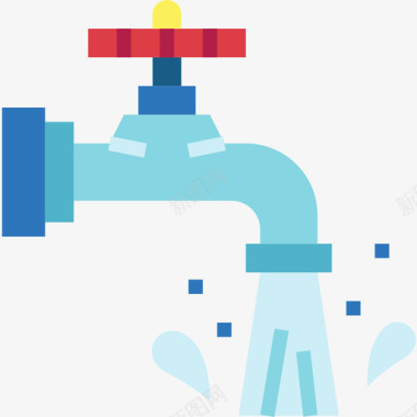 长水管水龙头水管工8扁平图标图标