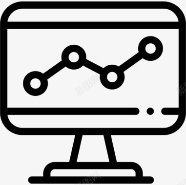 市场营销分析分析数据库和服务器12线性图标图标