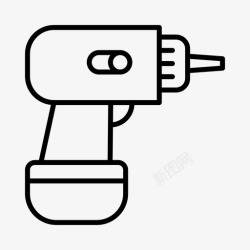 电动钻机钻机电气电工图标高清图片