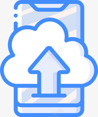 云同步移动设备管理5蓝色图标图标
