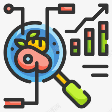 股票走势分析分析食品技术1线性颜色图标图标