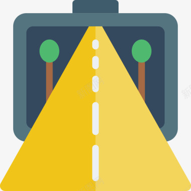 公路公路旅行6平坦图标图标