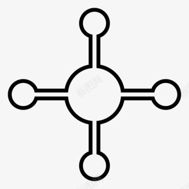 CA中心中心通信连接图标图标