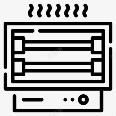 礼物冬季94冬季线性加热器图标图标
