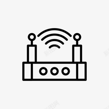 矢量只能机器路由器设备电子图标图标