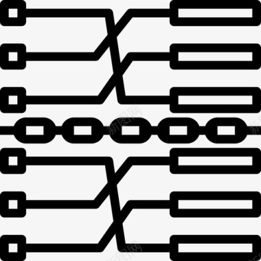 区块链技术交易区块链29线性图标图标