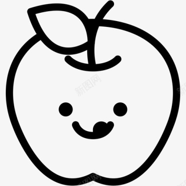 顽皮苹果表情图标图标