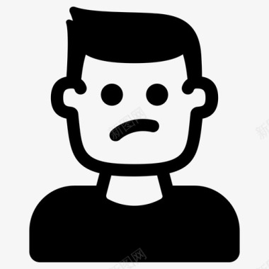 无聊烦恼情绪图标图标