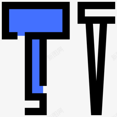 凿子艺术13蓝色图标图标