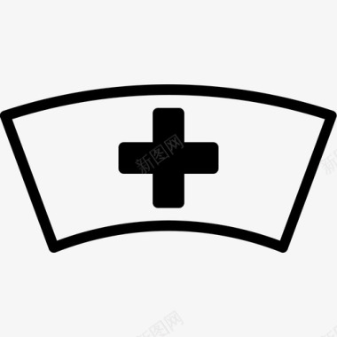 护士护士帽医疗制服图标图标