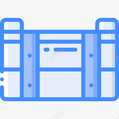 板条箱集装箱4蓝色图标图标