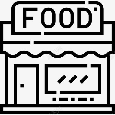 食品店食品配送42直线式图标图标