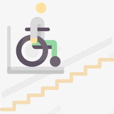 援助电梯残疾人援助10平的图标图标