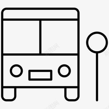 巴士巴士学校巴士站图标图标