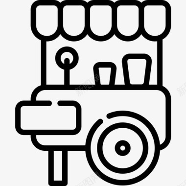 思念食品标志食品车游行19号直线型图标图标