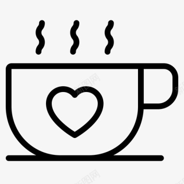 爱情咖啡情侣图标图标
