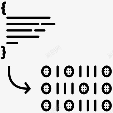 二进制编码编译编程编程语言图标图标