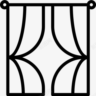 窗帘家装26直线图标图标