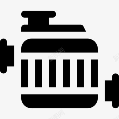 叶片散热器散热器汽车发动机16已加注图标图标