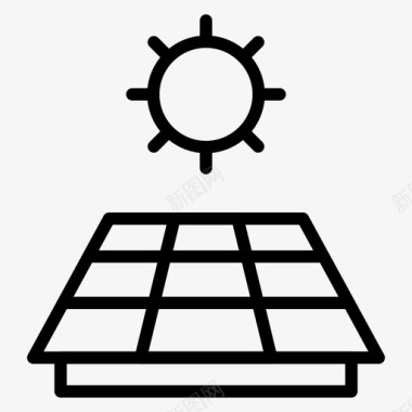 太阳能生态太阳能板图标图标