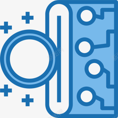 区块链技术钱包区块链27蓝色图标图标
