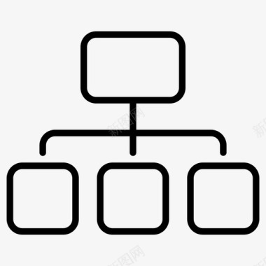 组织结构图流程层次结构图标图标