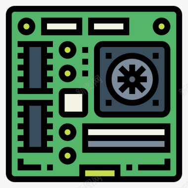 年会主背景板主板计算机设备4线颜色图标图标