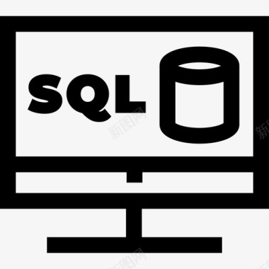 SQLSql数据库和服务器15线性图标图标