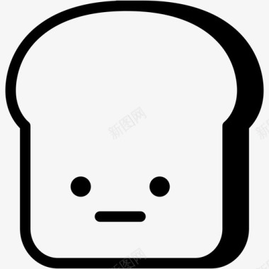 QQ表情图标中性表情吐司表情图标图标