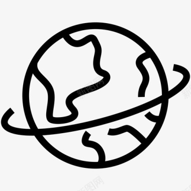 世界地球轨道图标图标