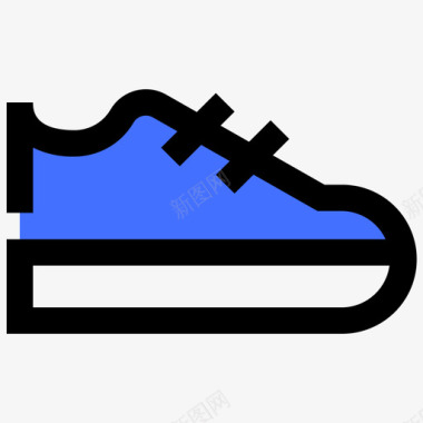 运动鞋健康与健身2蓝色图标图标