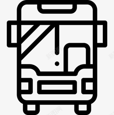公共环境设计汽车公共交通21直线图标图标