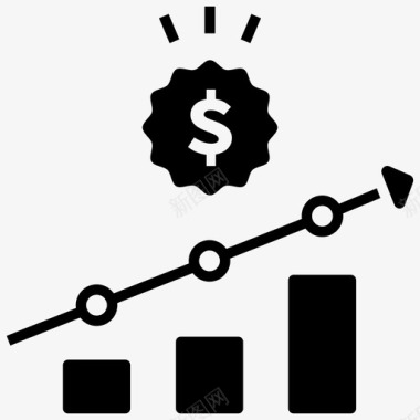 劳动力市场增加销售额数据分析市场营销图标图标